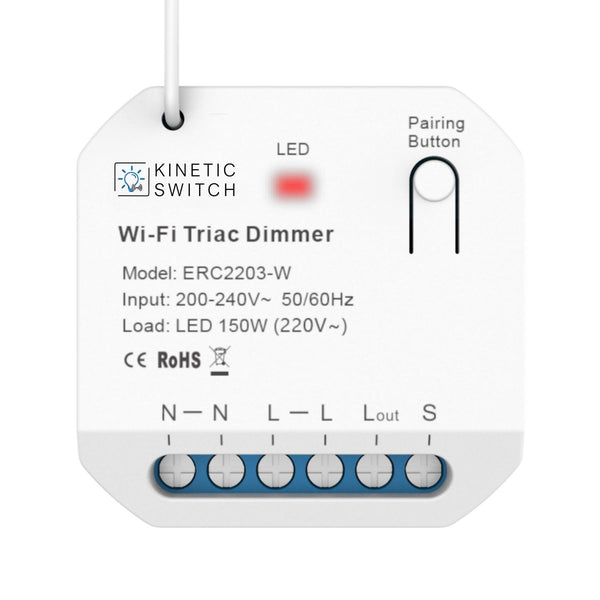 Dimmbar Set mit kinetischem 2-fach Funkschalter und dimmbarem Empfänger smart