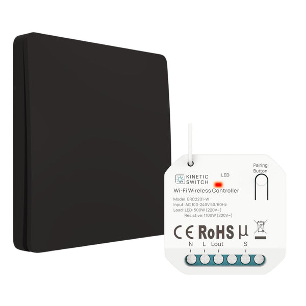 Kompakt Set mit kinetischem Funkschalter und Empfänger smart