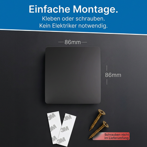 Kompakt Set mit kinetischem Funkschalter und Empfänger smart