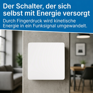 Kompakt Set mit kinetischem Funkschalter und Empfänger smart