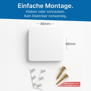 Kompakt Set mit kinetischem Funkschalter und Empfänger smart