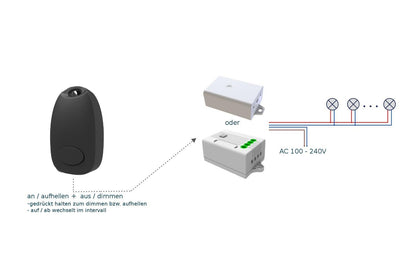 Funkschalter / Fernbedienung / Schwarz 